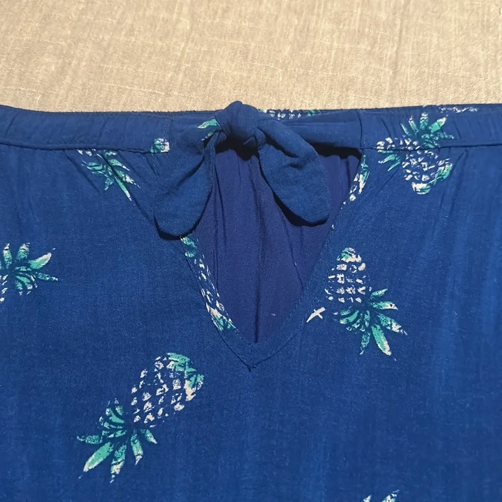 Hollister Strapless Blue Pineapple Romper- Size XS - Picture 5 of 6